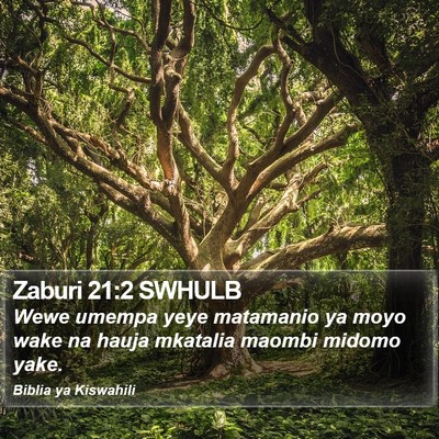 Zaburi 21:2 SWHULB Bible Verse Image