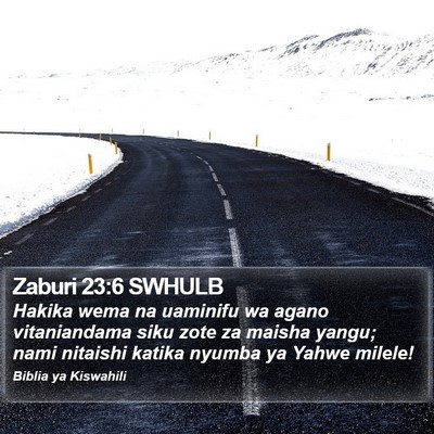 Zaburi 23:6 SWHULB Bible Verse Image