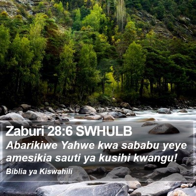 Zaburi 28:6 SWHULB Bible Verse Image
