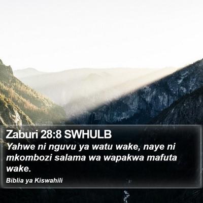 Zaburi 28:8 SWHULB Bible Verse Image
