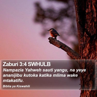 Zaburi 3:4 SWHULB Bible Verse Image