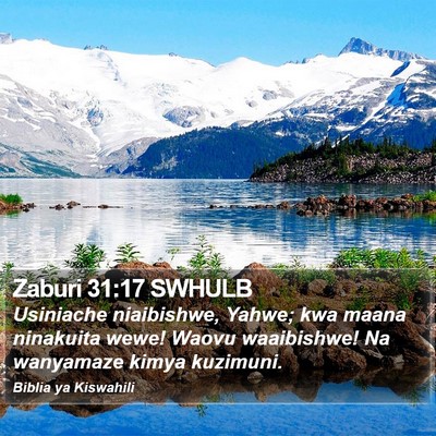Zaburi 31:17 SWHULB Bible Verse Image