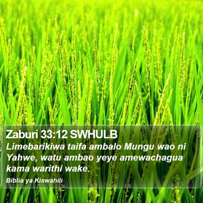 Zaburi 33:12 SWHULB Bible Verse Image