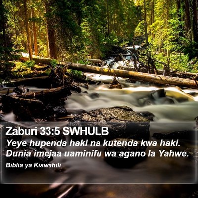 Zaburi 33:5 SWHULB Bible Verse Image