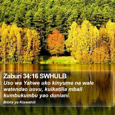 Zaburi 34:16 SWHULB Bible Verse Image