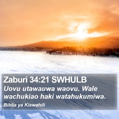 Zaburi 34:21 SWHULB Bible Verse Image