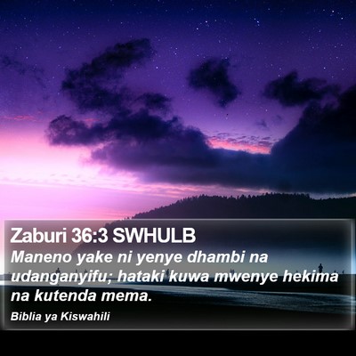 Zaburi 36:3 SWHULB Bible Verse Image