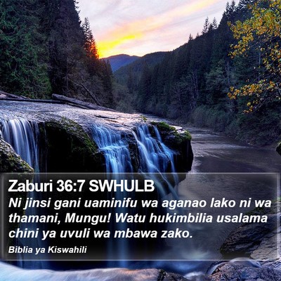 Zaburi 36:7 SWHULB Bible Verse Image