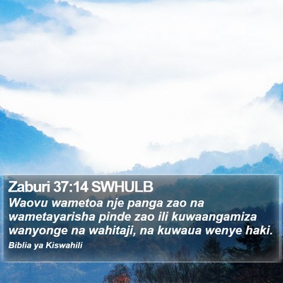 Zaburi 37:14 SWHULB Bible Verse Image