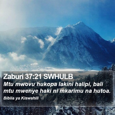 Zaburi 37:21 SWHULB Bible Verse Image