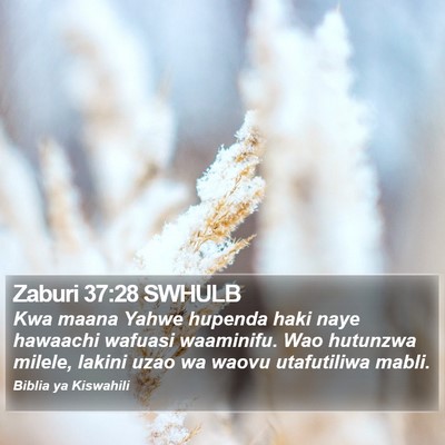 Zaburi 37:28 SWHULB Bible Verse Image