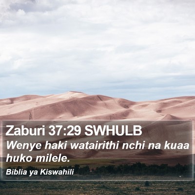 Zaburi 37:29 SWHULB Bible Verse Image