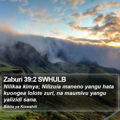 Zaburi 39:2 SWHULB Bible Verse Image
