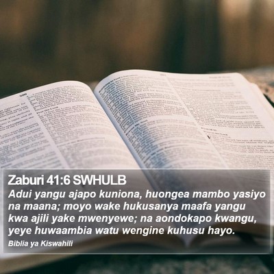 Zaburi 41:6 SWHULB Bible Verse Image