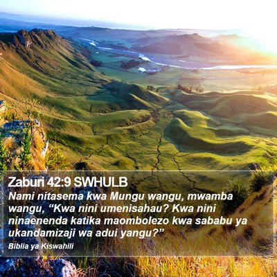Zaburi 42:9 SWHULB Bible Verse Image