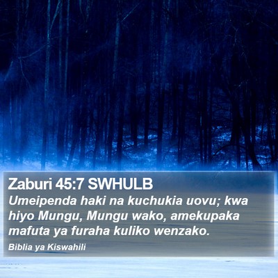 Zaburi 45:7 SWHULB Bible Verse Image