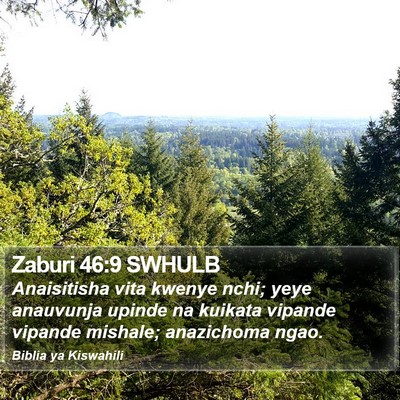 Zaburi 46:9 SWHULB Bible Verse Image