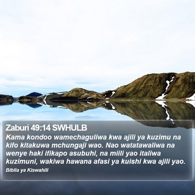 Zaburi 49:14 SWHULB Bible Verse Image