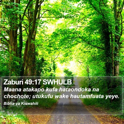 Zaburi 49:17 SWHULB Bible Verse Image
