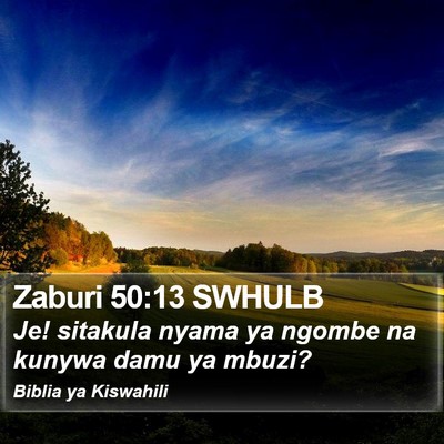 Zaburi 50:13 SWHULB Bible Verse Image