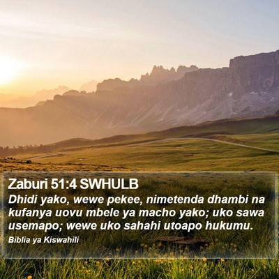 Zaburi 51:4 SWHULB Bible Verse Image