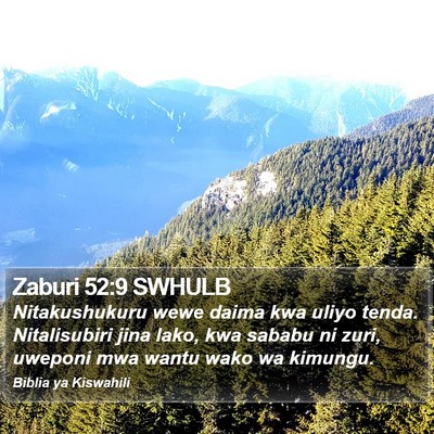 Zaburi 52:9 SWHULB Bible Verse Image