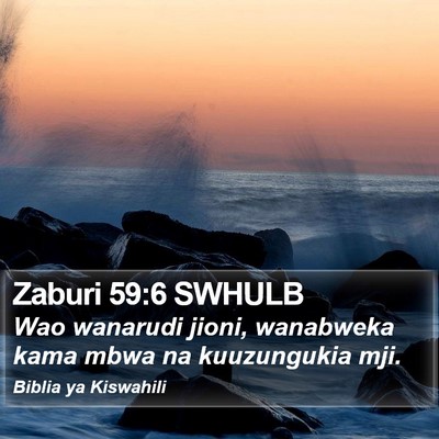 Zaburi 59:6 SWHULB Bible Verse Image