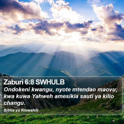 Zaburi 6:8 SWHULB Bible Verse Image
