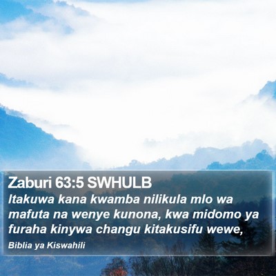 Zaburi 63:5 SWHULB Bible Verse Image