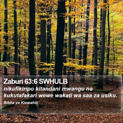 Zaburi 63:6 SWHULB Bible Verse Image