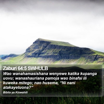 Zaburi 64:5 SWHULB Bible Verse Image
