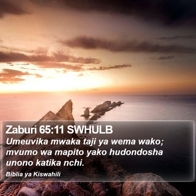 Zaburi 65:11 SWHULB Bible Verse Image