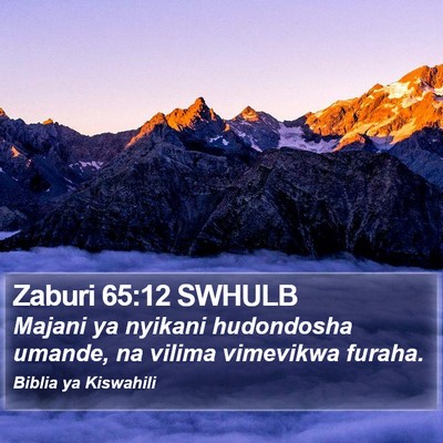 Zaburi 65:12 SWHULB Bible Verse Image