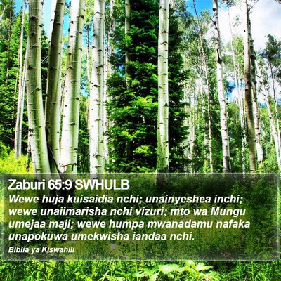 Zaburi 65:9 SWHULB Bible Verse Image