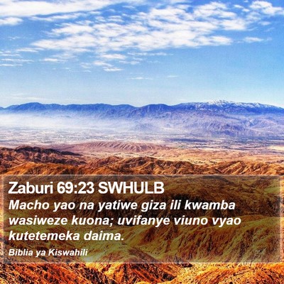 Zaburi 69:23 SWHULB Bible Verse Image