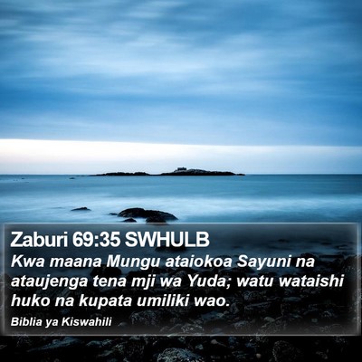 Zaburi 69:35 SWHULB Bible Verse Image
