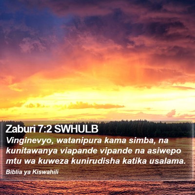 Zaburi 7:2 SWHULB Bible Verse Image