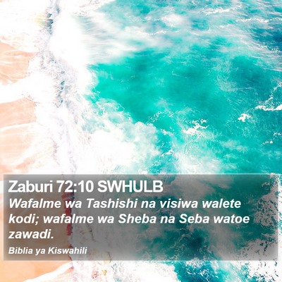 Zaburi 72:10 SWHULB Bible Verse Image