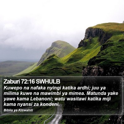 Zaburi 72:16 SWHULB Bible Verse Image