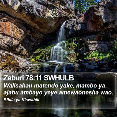 Zaburi 78:11 SWHULB Bible Verse Image