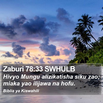 Zaburi 78:33 SWHULB Bible Verse Image