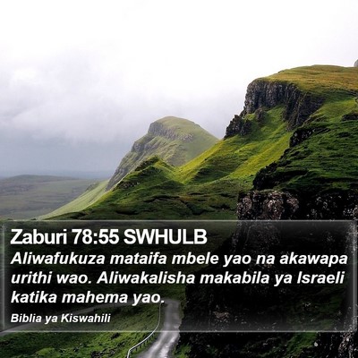 Zaburi 78:55 SWHULB Bible Verse Image