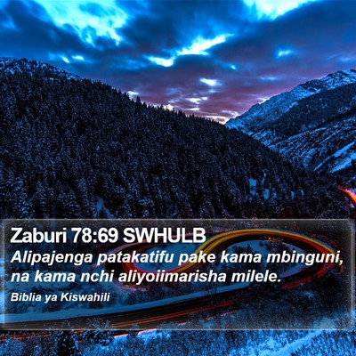 Zaburi 78:69 SWHULB Bible Verse Image