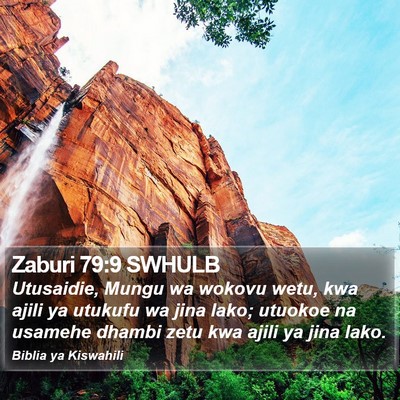Zaburi 79:9 SWHULB Bible Verse Image