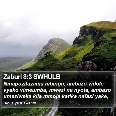 Zaburi 8:3 SWHULB Bible Verse Image