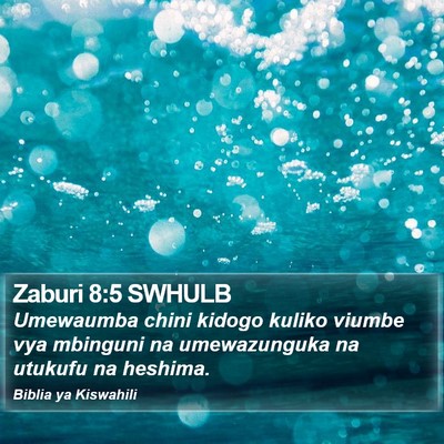 Zaburi 8:5 SWHULB Bible Verse Image