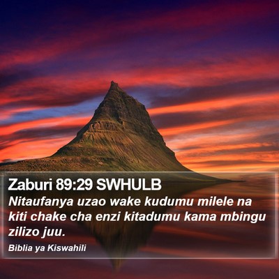 Zaburi 89:29 SWHULB Bible Verse Image