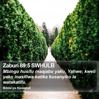 Zaburi 89:5 SWHULB Bible Verse Image