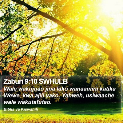 Zaburi 9:10 SWHULB Bible Verse Image