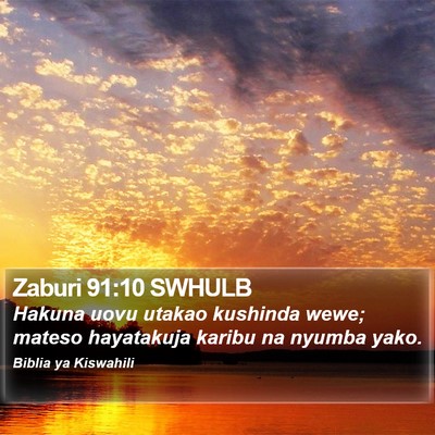 Zaburi 91:10 SWHULB Bible Verse Image
